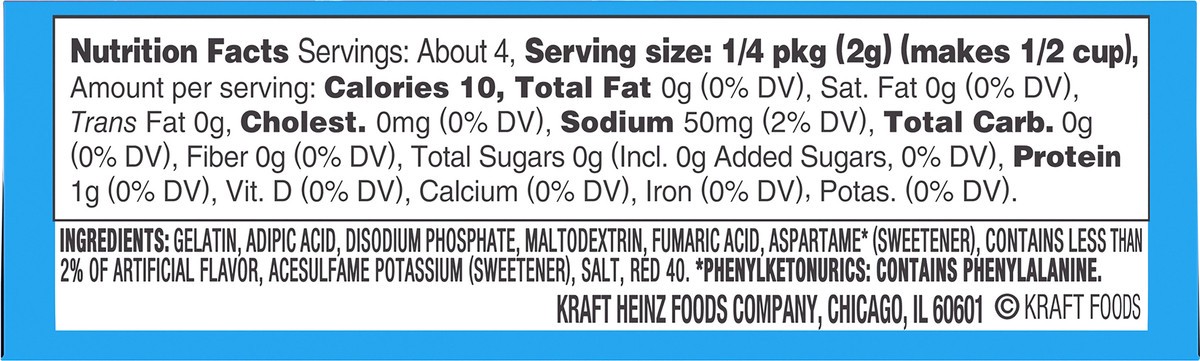 slide 4 of 9, Jell-O Strawberry Artificially Flavored Zero Sugar Low Calorie Gelatin Dessert Mix, 0.3 oz Box, 0.3 oz