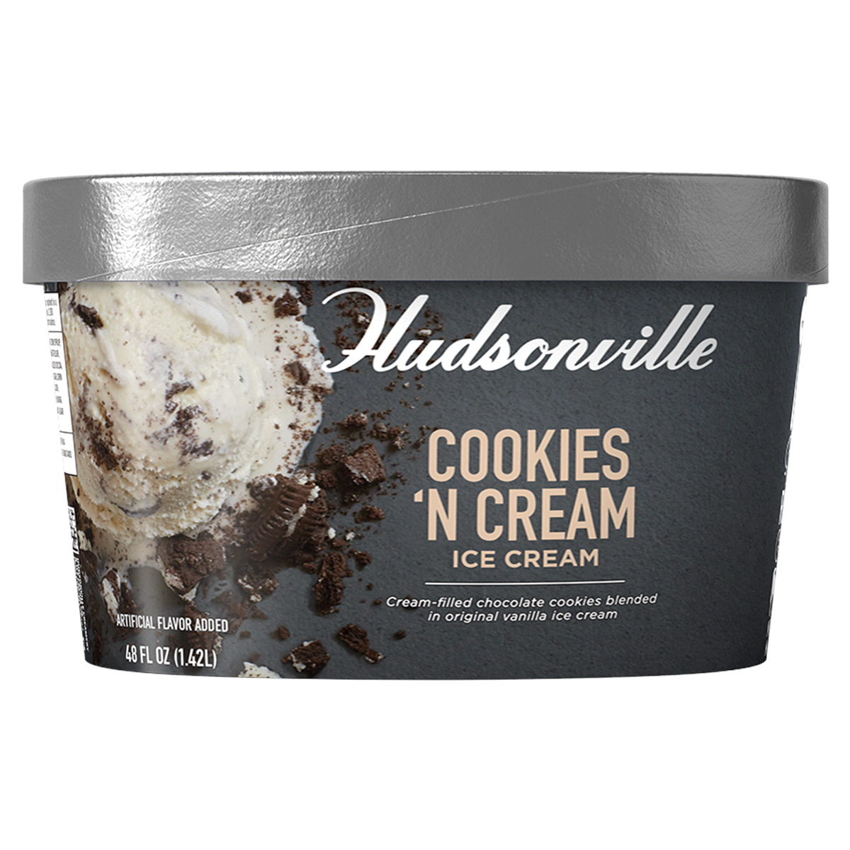 slide 1 of 1, Hudsonville Ice Cream Cookies'N Cream, 48 fl oz
