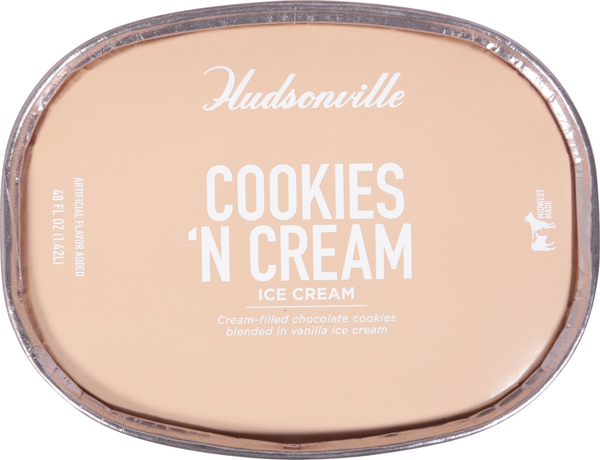 slide 7 of 9, Hudsonville Cookies'' N Cream Ice Cream 48 fl oz, 48 fl oz