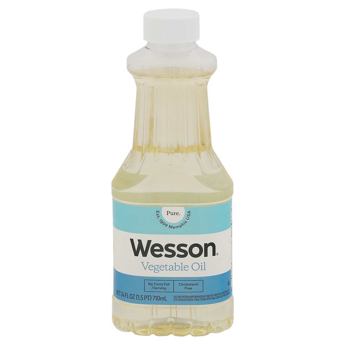 slide 1 of 9, Wesson Pure Vegetable Oil 24 fl oz, 24 fl oz