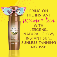 slide 24 of 29, Jergens Natural Glow Instant Sun Body Mousse, Self Tanner for Light Bronze Tan, Sunless Tanning Body Bronzer, Fake Tan for Fair to Medium Skin, 6 Ounce, 6 fl oz