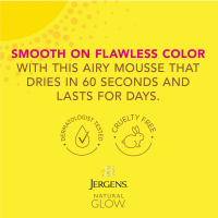 slide 11 of 29, Jergens Natural Glow Instant Sun Body Mousse, Self Tanner for Light Bronze Tan, Sunless Tanning Body Bronzer, Fake Tan for Fair to Medium Skin, 6 Ounce, 6 fl oz