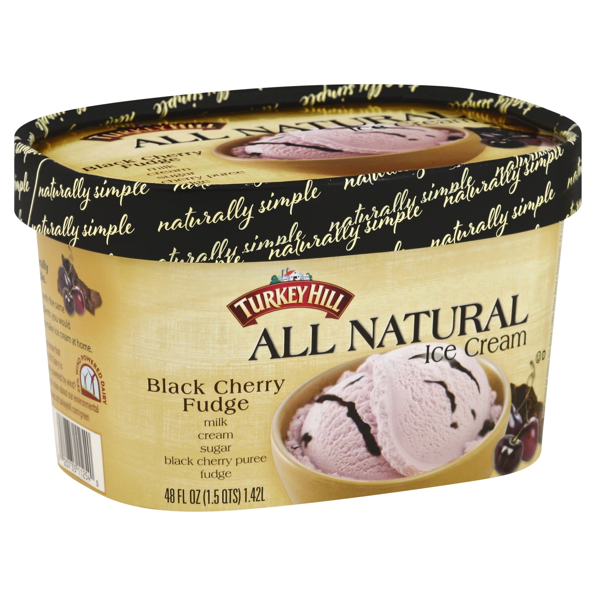 slide 1 of 8, Turkey Hill Black Cherry Fudge All Natural Ice Cream, 48 fl oz