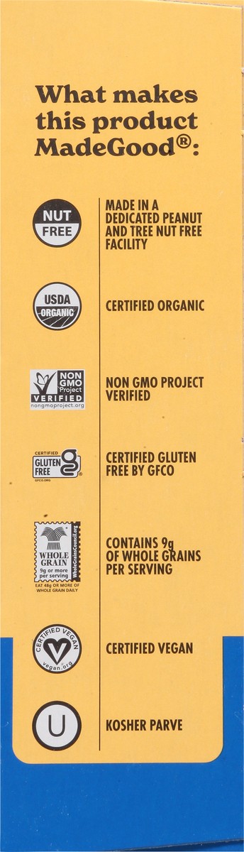 slide 6 of 9, MadeGood Mornings Soft Baked Blueberry Flavor Oat Bars 5 - 1.06 oz Bars, 1.06 oz x 5 ct