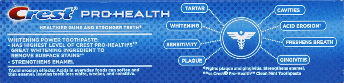 slide 2 of 8, Crest Pro-Health Whitening Power Toothpaste, 3.3 oz