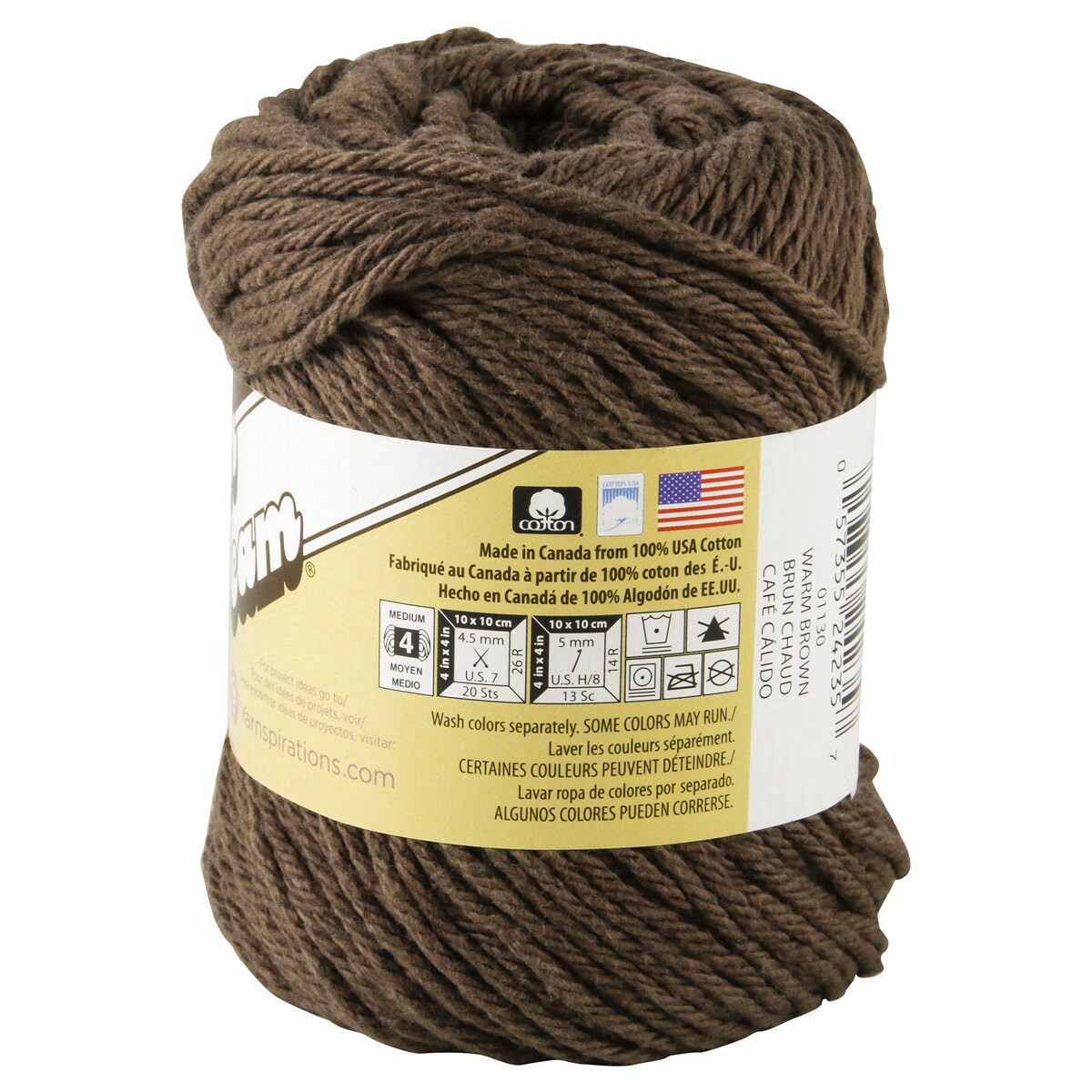 slide 2 of 3, Lily Sugar'N Cream Yarn - Warm Brown, 1 ct