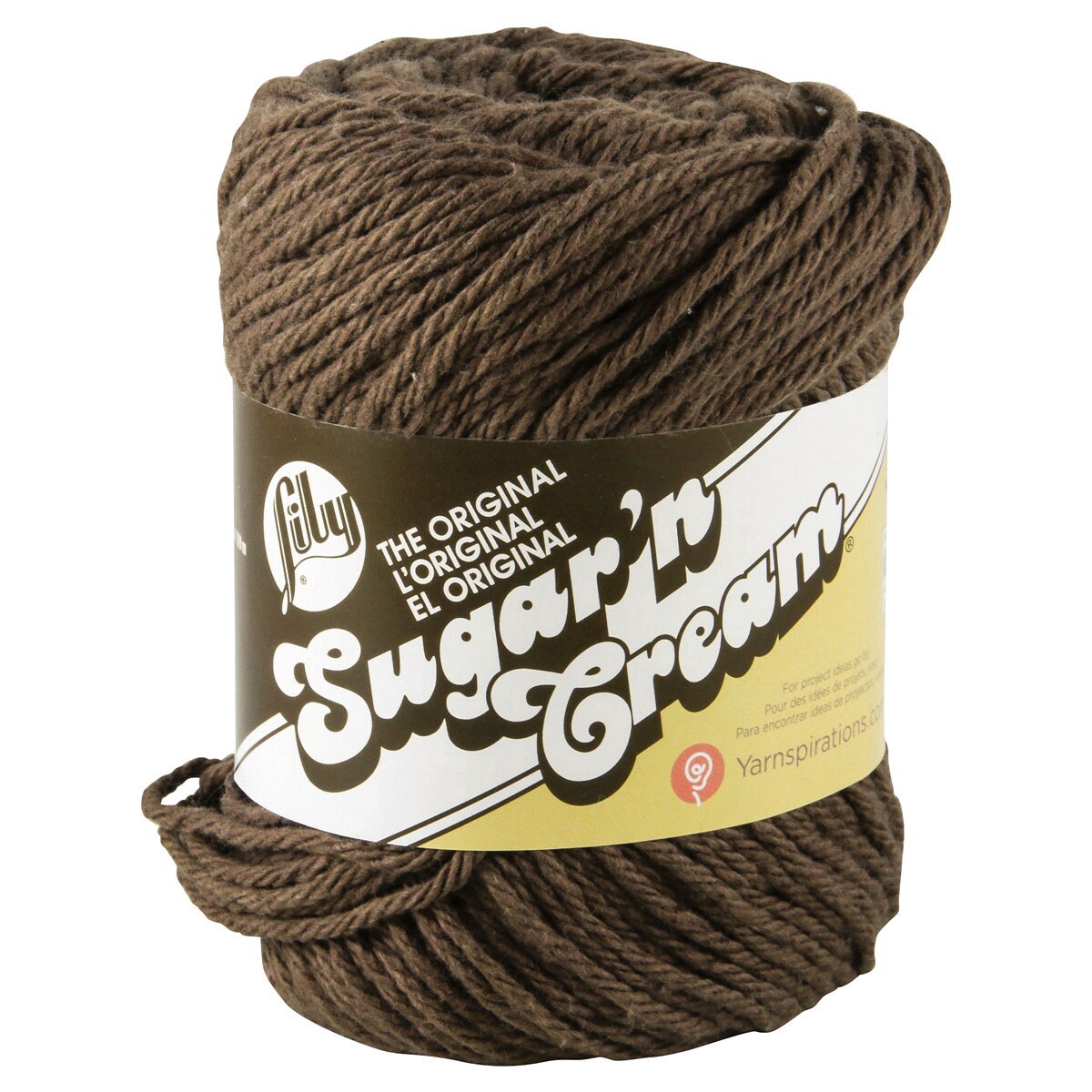 slide 1 of 3, Lily Sugar'N Cream Yarn - Warm Brown, 1 ct