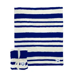 Colts Cable Knit Throw 50x60in. Blanket