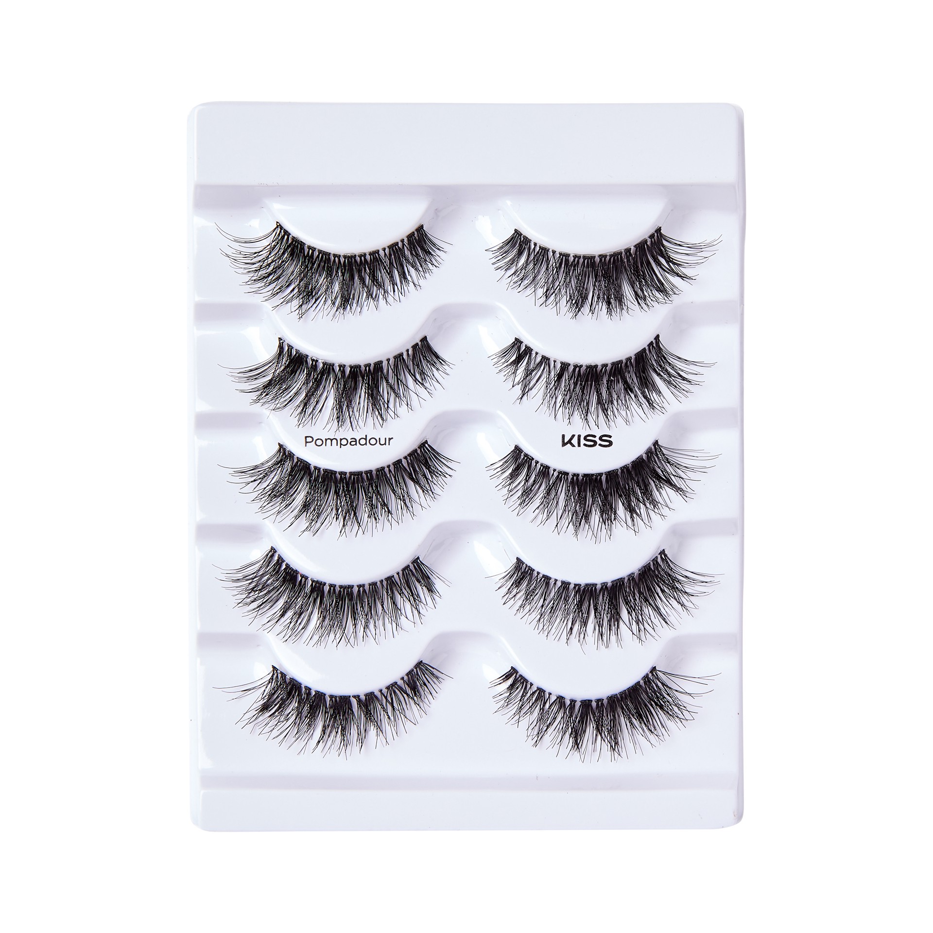 slide 3 of 5, KISS So Wispy False Strip Lashes Multipack, Style Pompadour, 5 Pairs, 4 ct