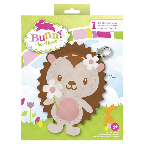 slide 1 of 1, American Crafts Sew Cute Bag Clips, Hedgehog, 5 in