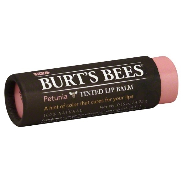 slide 1 of 1, Burt's Bees Tinted Lip Balm, Petunia, 0.15 oz