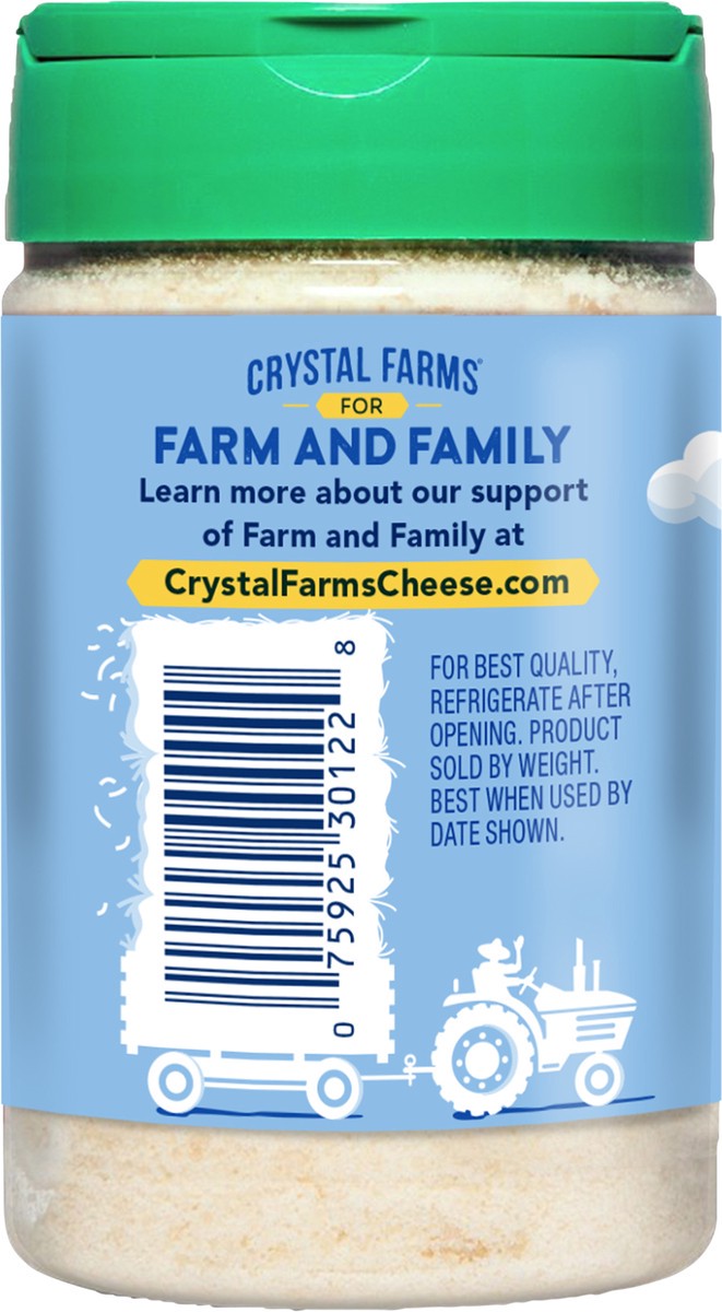 slide 6 of 7, Crystal Farms Grated Cheese, Parmesan, 3 oz