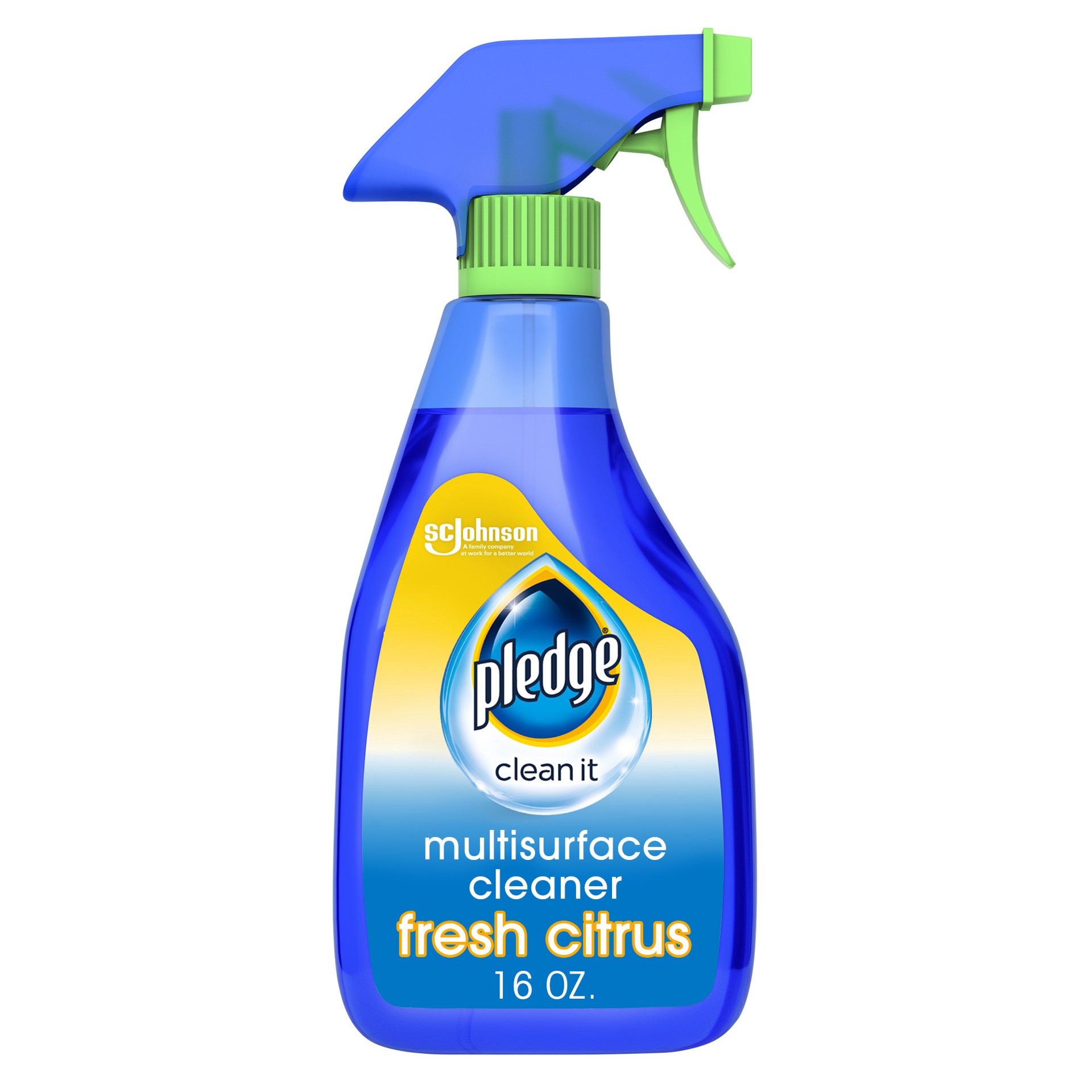 slide 2 of 5, Pledge Multisurface Cleaner Trigger Spray, Fresh Citrus - Electronic, Stainless Steel & Glass Cleaner (1 Trigger Spray), 16 oz, 16 fl oz