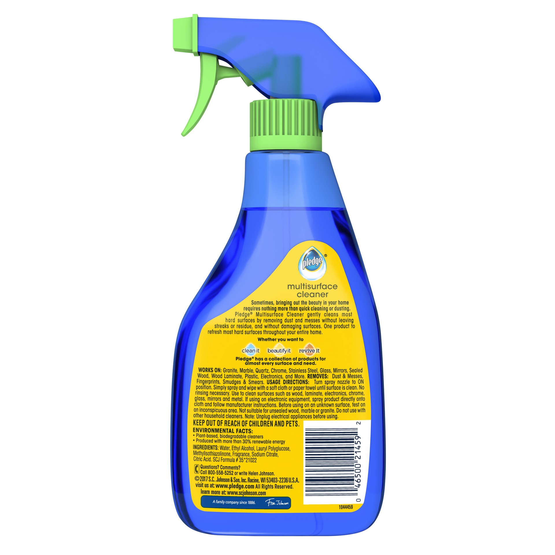 slide 5 of 5, Pledge Multisurface Cleaner Trigger Spray, Fresh Citrus - Electronic, Stainless Steel & Glass Cleaner (1 Trigger Spray), 16 oz, 16 fl oz