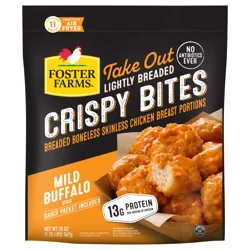 Foster Farms Lightly Breaded Crispy Chicken Bites with Buffalo Sauce - 20 oz