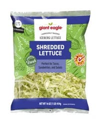 Giant Eagle Shredded Iceberg Lettuce,16oz, Family Size