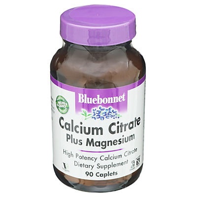 slide 1 of 1, Bluebonnet Nutrition Calcium Citrate Plus Magnesium Caplets, 90 ct