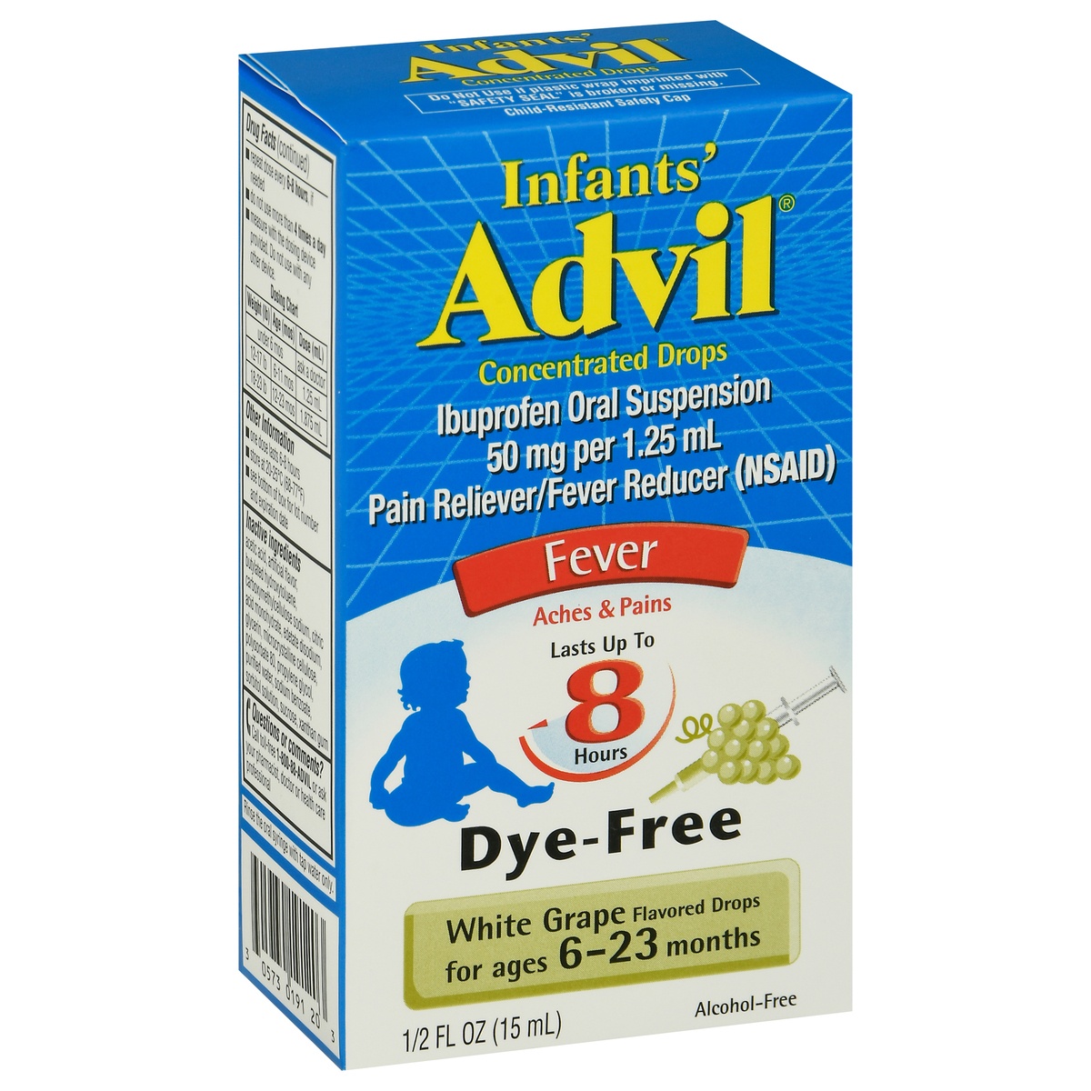 slide 2 of 10, Advil Concentrated Drops Infants White Grape Ibuprofen Oral Suspensionoz, 0.5 fl oz