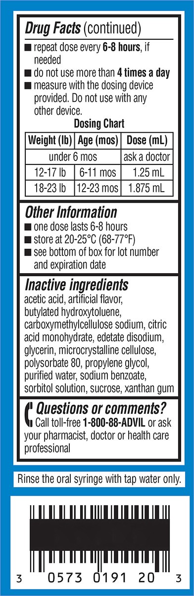 slide 6 of 10, Advil Infants' Concentrated Drops Fever White Grape Ibuprofen 0.5 oz, 0.5 fl o