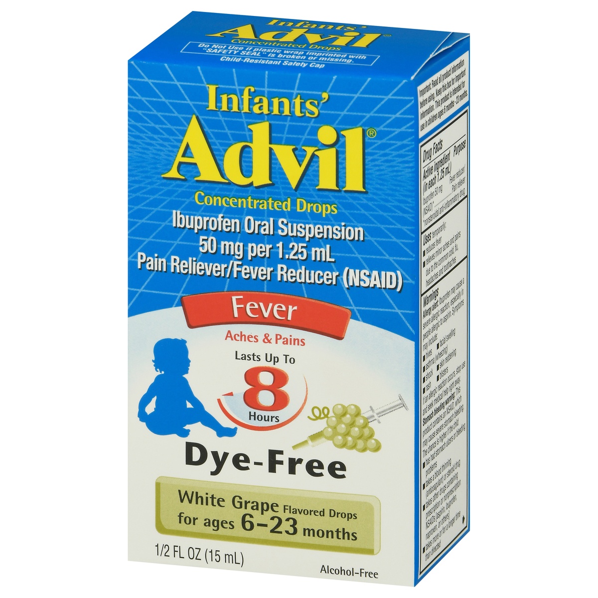 slide 3 of 10, Advil Concentrated Drops Infants White Grape Ibuprofen Oral Suspensionoz, 0.5 fl oz
