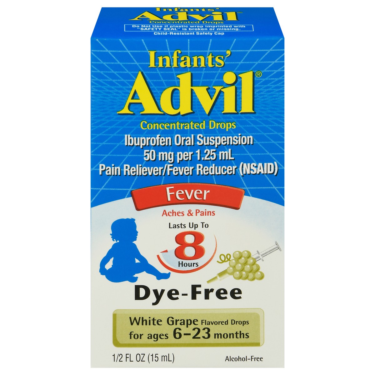 slide 1 of 10, Advil Concentrated Drops Infants White Grape Ibuprofen Oral Suspensionoz, 0.5 fl oz