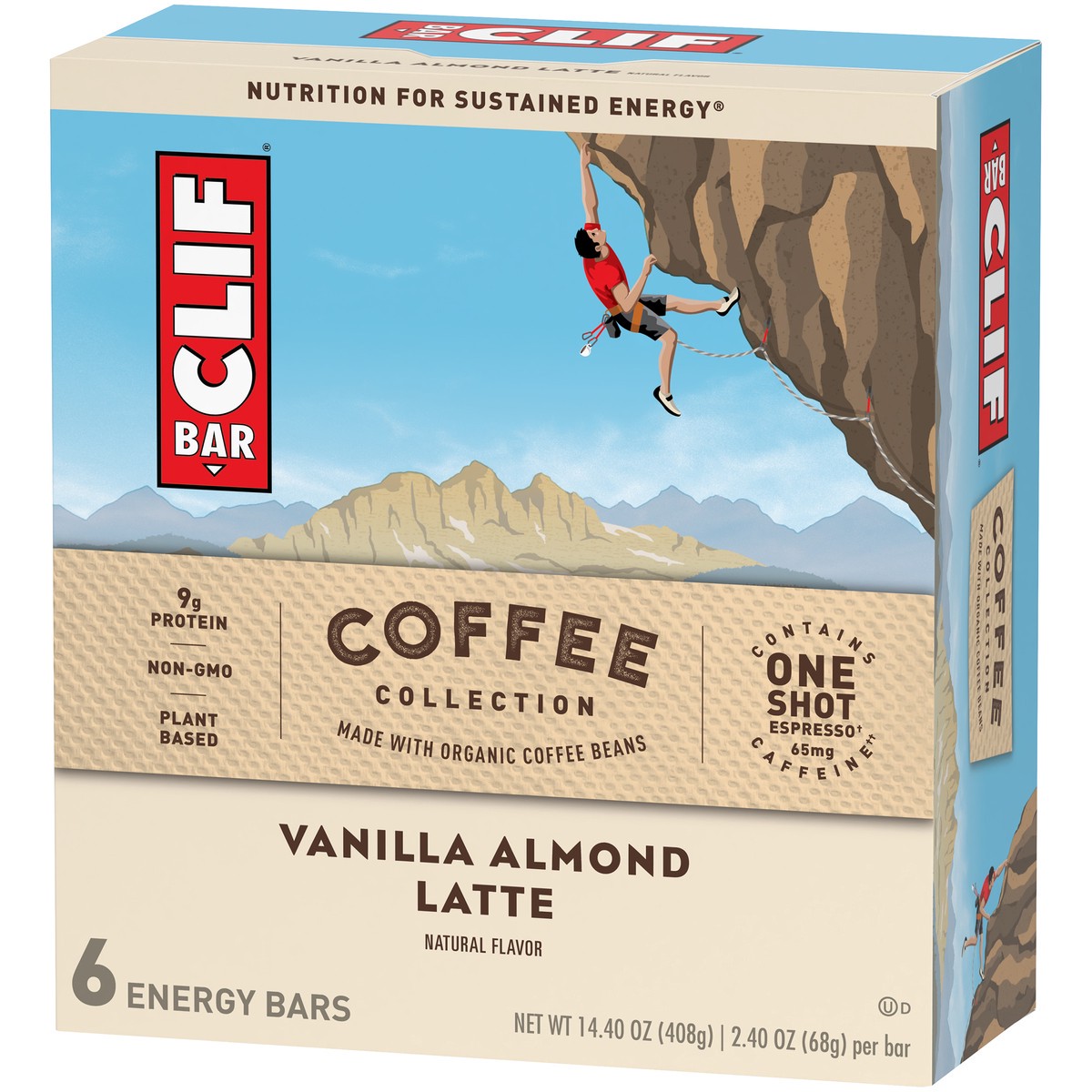 slide 3 of 9, CLIF Bar Coffee Collection Vanilla Almond Latte Energy Bars 6 ct Bars, 6 ct; 2.4 oz