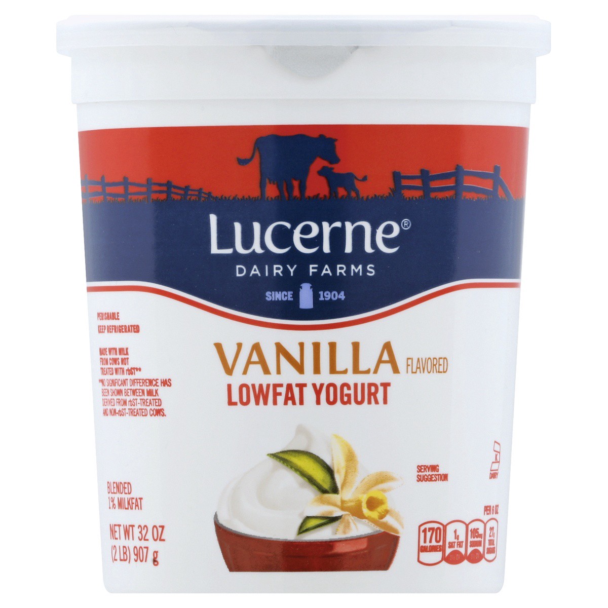 slide 1 of 2, Lucerne Dairy Farms Yogurt 32 oz, 32 oz