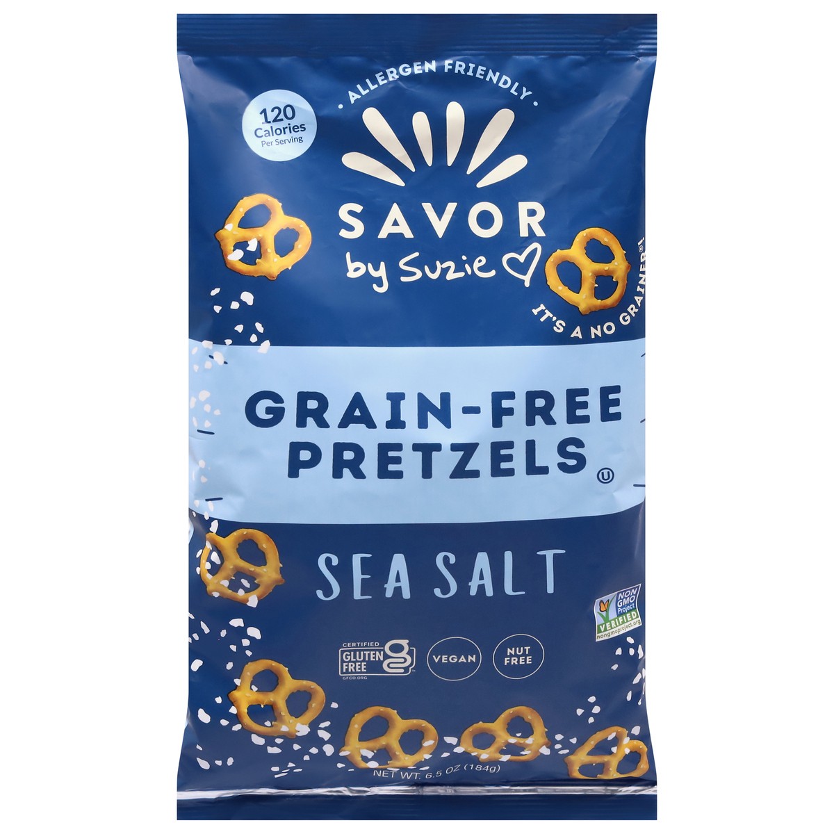 slide 1 of 9, Savor by Suzie Grain-Free Sea Salt Pretzels 6.5 oz, 6.5 oz