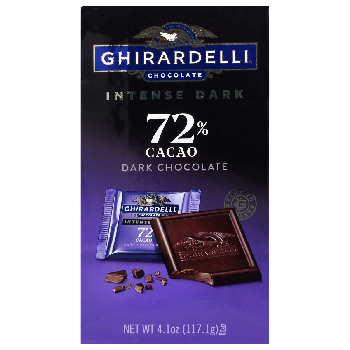 slide 1 of 13, Ghirardelli Intense Dark 72% Cacao Dark Chocolate 4.1 oz, 4.1 oz