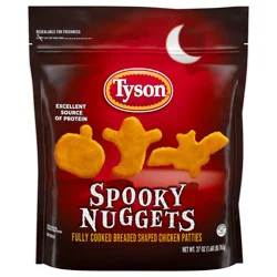 Tyson Fully Cooked Spooky Nuggets Breaded Shaped Chicken Patties, 27 oz Bag