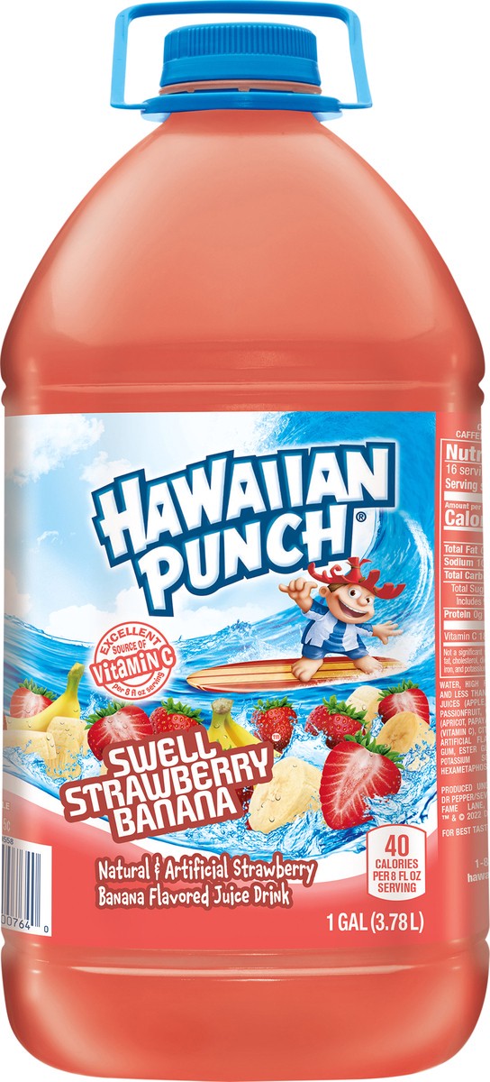 slide 4 of 7, Hawaiian Punch Swell Strawberry Banana, 1 gal bottle, 1 gal