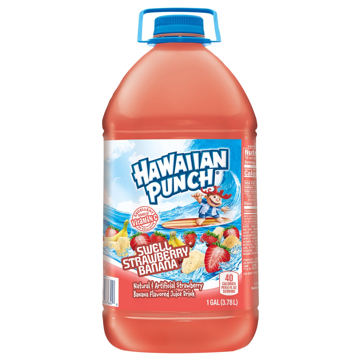 slide 1 of 7, Hawaiian Punch Swell Strawberry Banana, 1 gal bottle, 1 gal