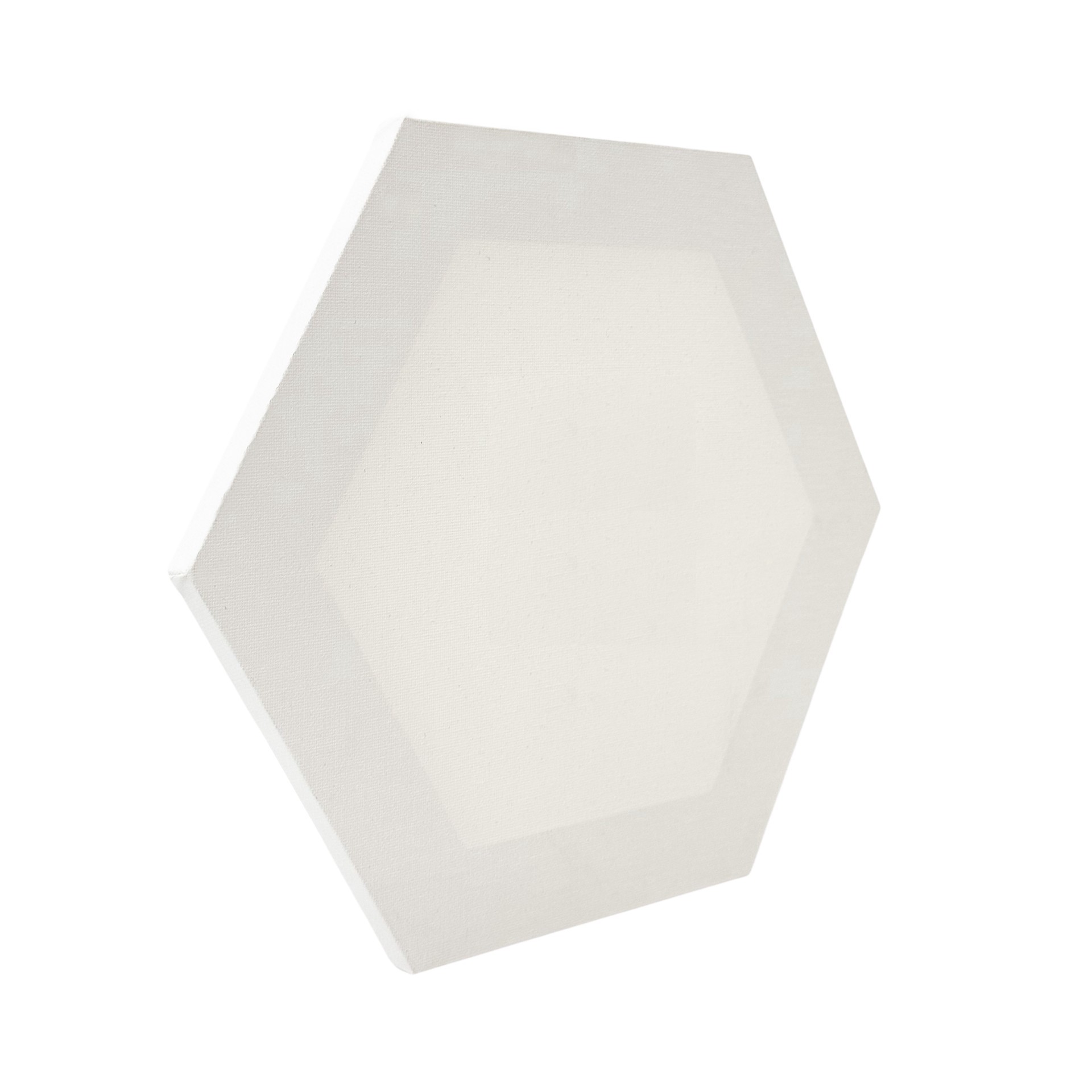 slide 3 of 5, 12" X 12" White Hexagon Cotton Duck Canvas By Craft Smart, 12 in x 12 in