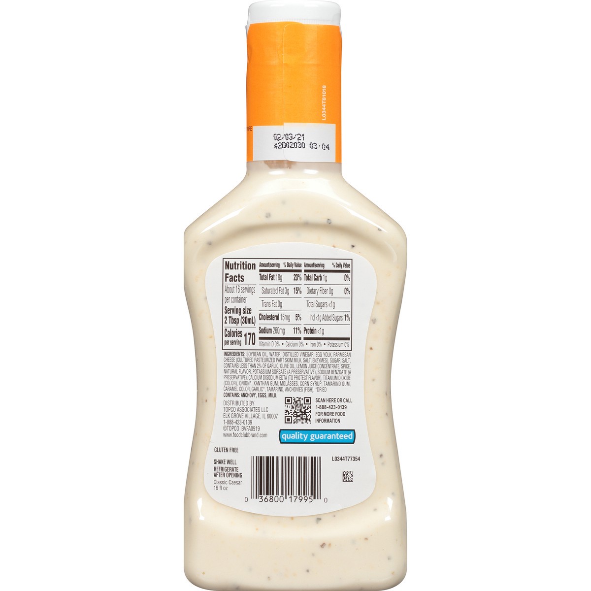 slide 10 of 10, Food Club Salad Dressing - Caesar, 16 fl oz