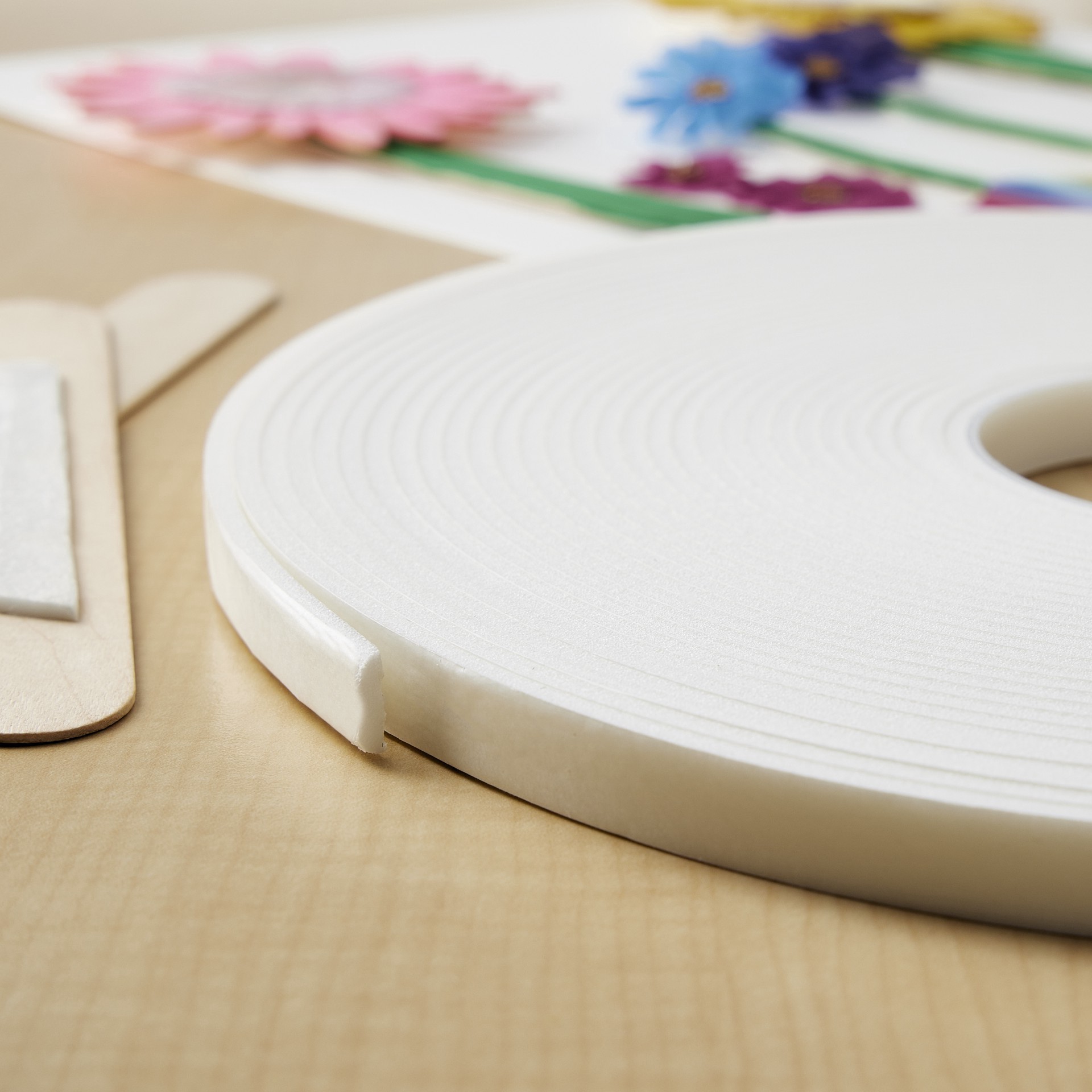 slide 5 of 5, Icraft White 3d Foam Tape Roll, 54ft., 54 ft