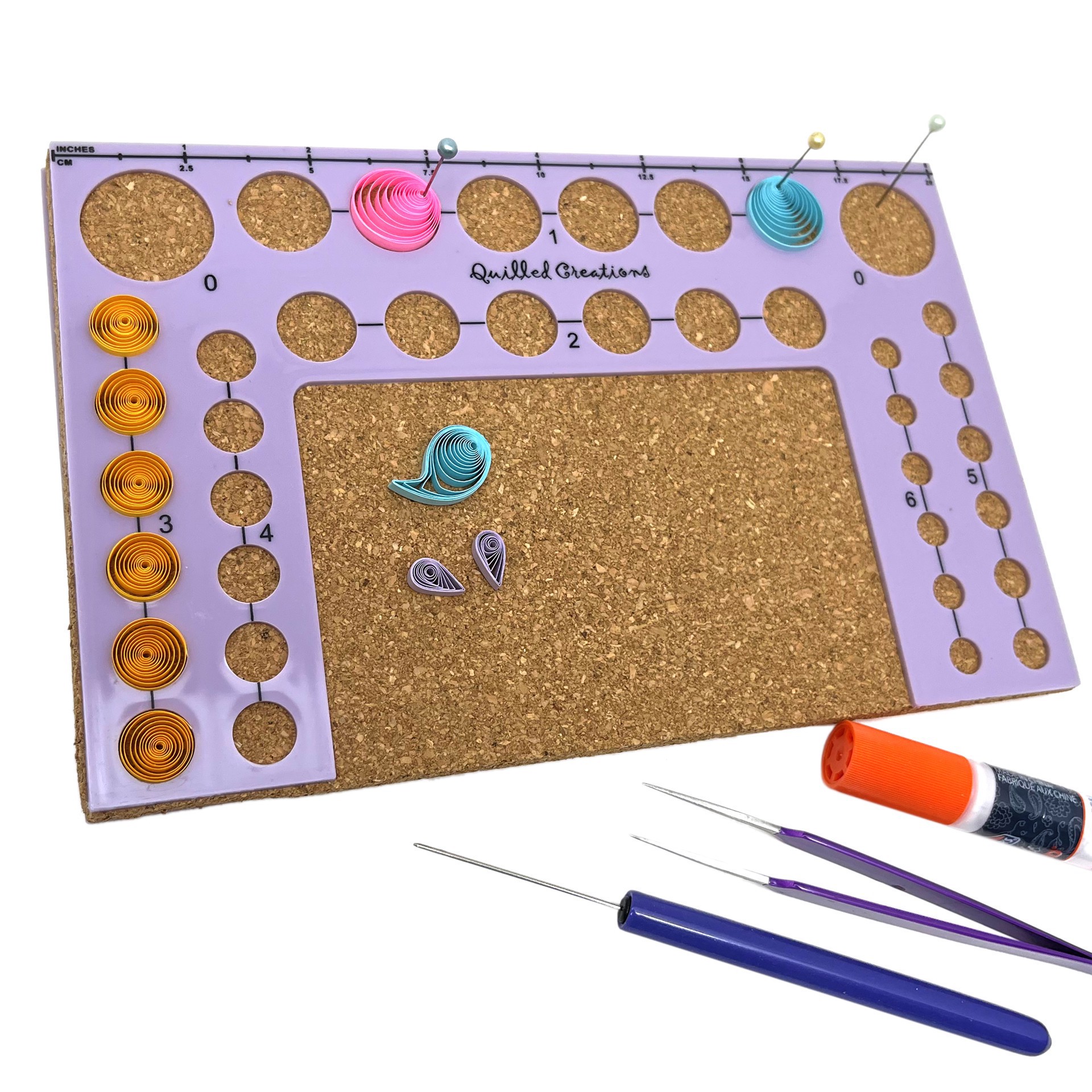 slide 2 of 5, Quilled Creations Circle Template Board, 5 in x 8 in