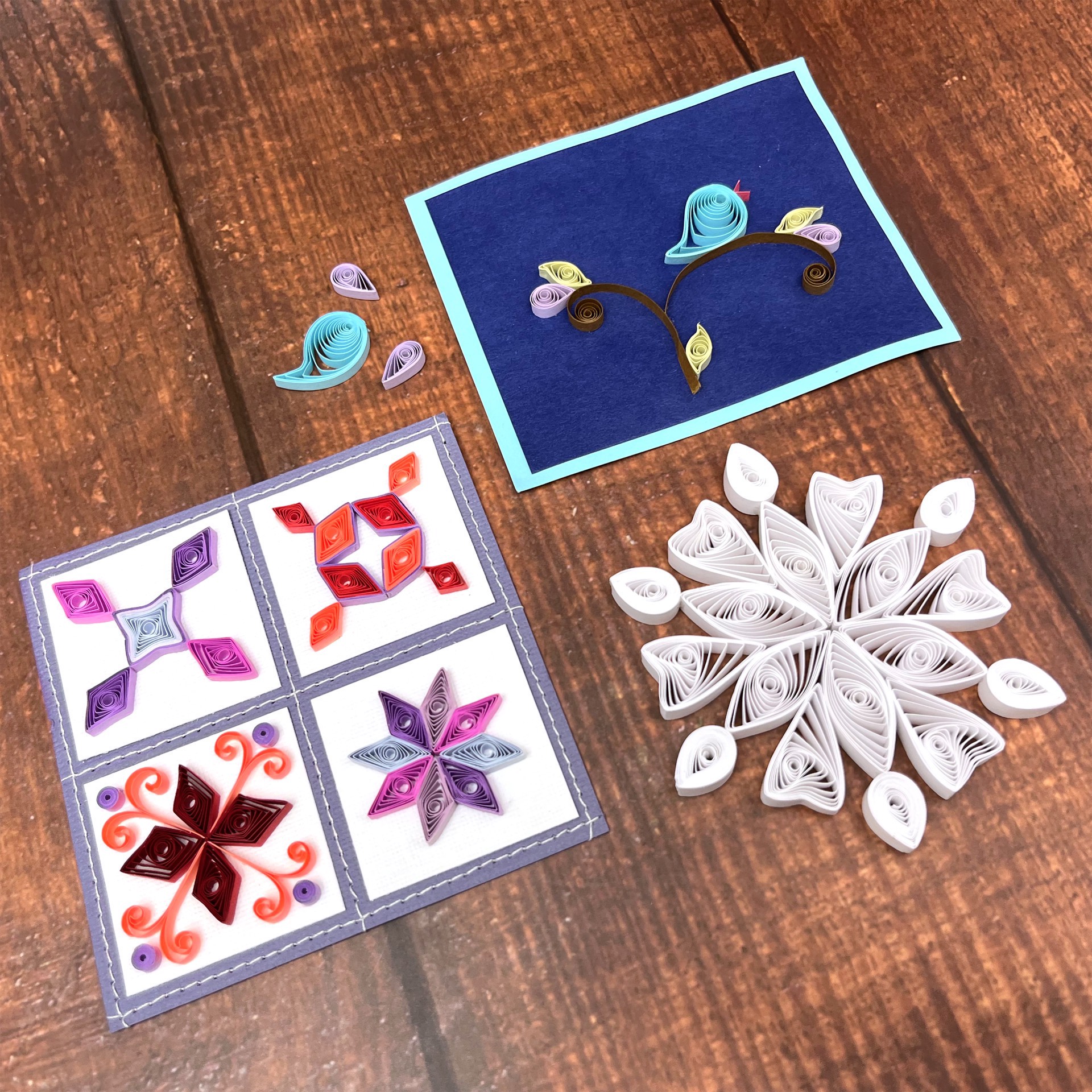 slide 4 of 5, Quilled Creations Circle Template Board, 5 in x 8 in