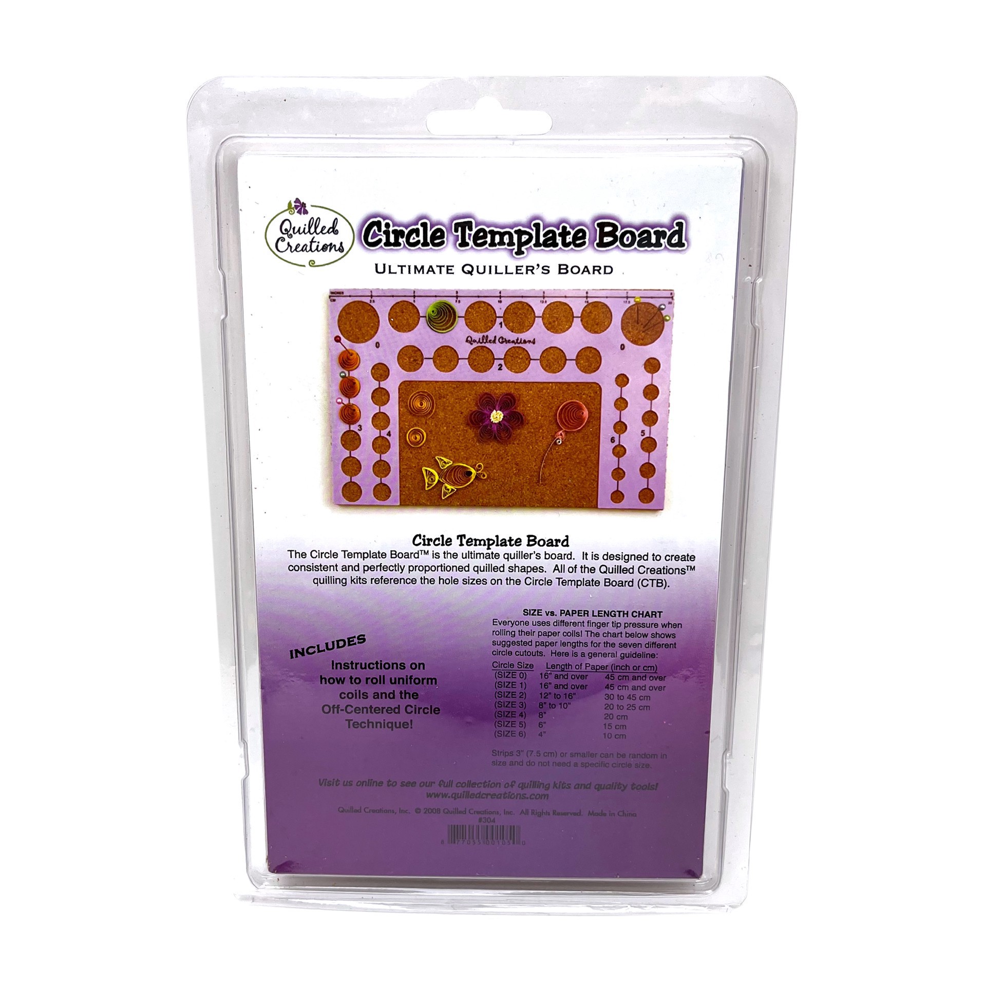 slide 3 of 5, Quilled Creations Circle Template Board, 5 in x 8 in