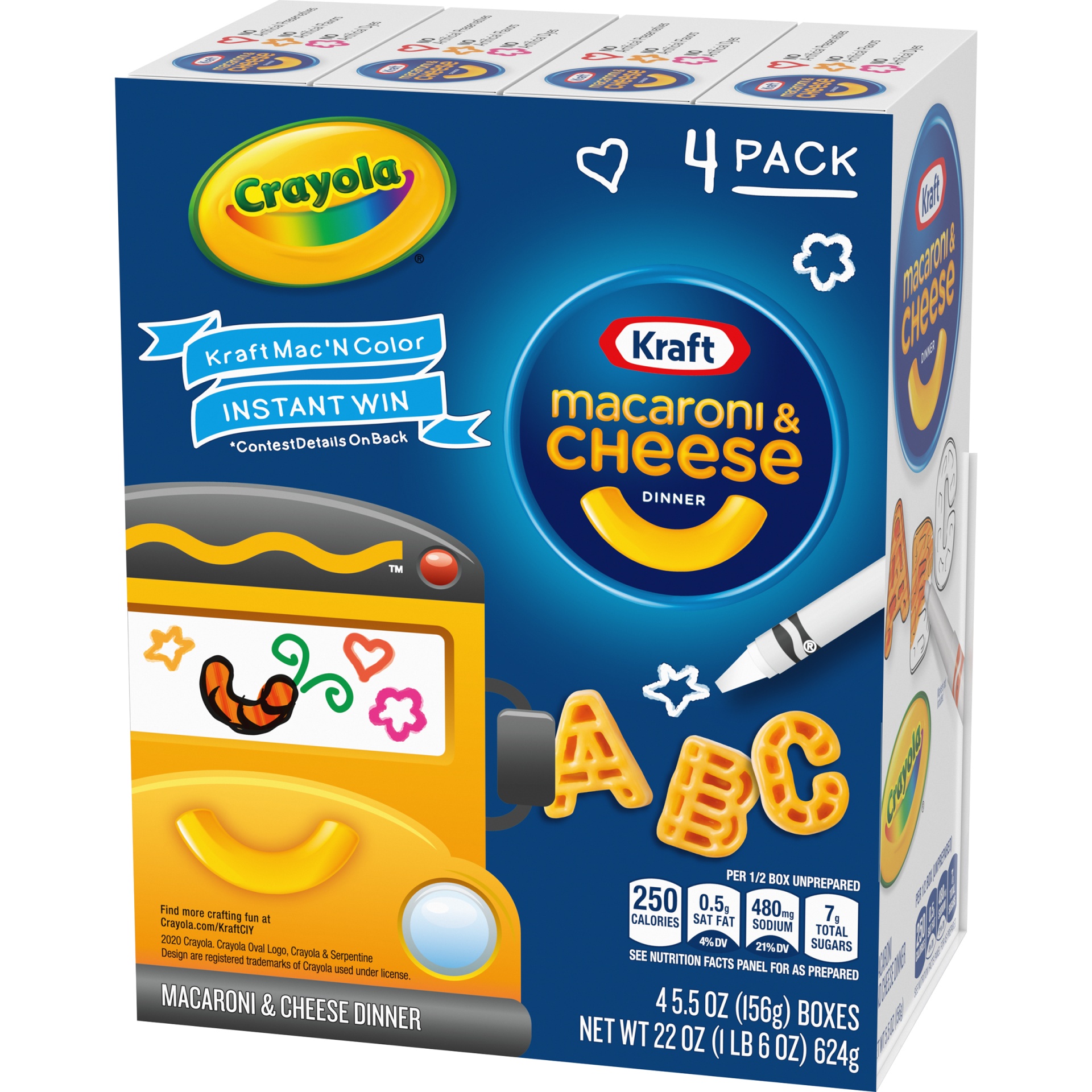 slide 3 of 6, Kraft Mac&Chese Crayola 5.5Z, 1 ct
