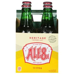 Ale81 Heritage Ginger Ale Soft Drink - 4 ct