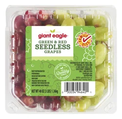 Giant Eagle Green & Red Seedless Grapes, 48oz, Family Size