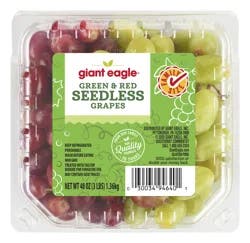 Giant Eagle Green & Red Seedless Grapes, 48oz, Family Size