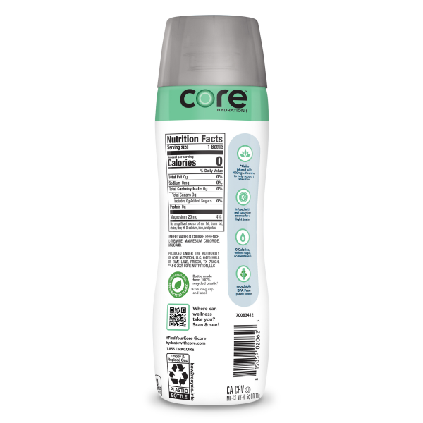 slide 8 of 10, Core Hydration Nutrient Enhanced Cucumber Essence Water Beverage 23.9 fl oz, 23 oz
