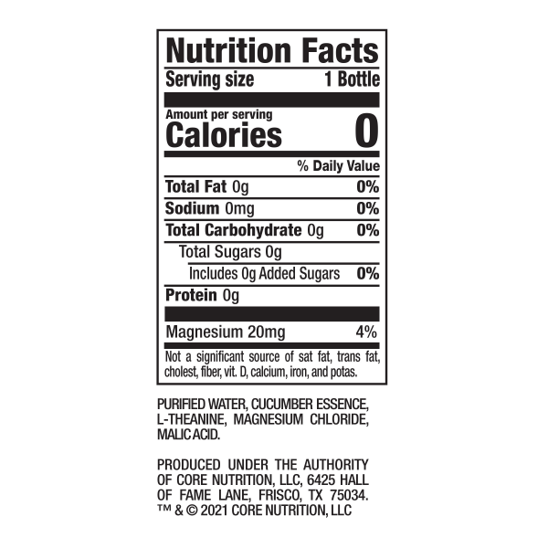 slide 2 of 10, Core Hydration Nutrient Enhanced Cucumber Essence Water Beverage 23.9 fl oz, 23 oz