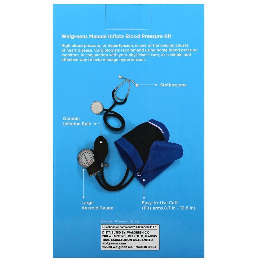 slide 2 of 2, Walgreens Manual Inflatable Blood Pressure Kit, 1 ct