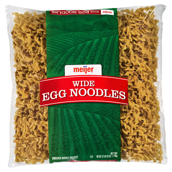 slide 1 of 1, Meijer Egg Noodles Wide, 40 oz