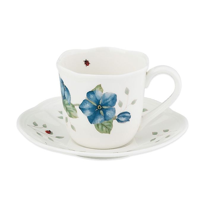 slide 1 of 1, Lenox Butterfly Meadow Demitasse Cup and Saucer Set, 8 oz