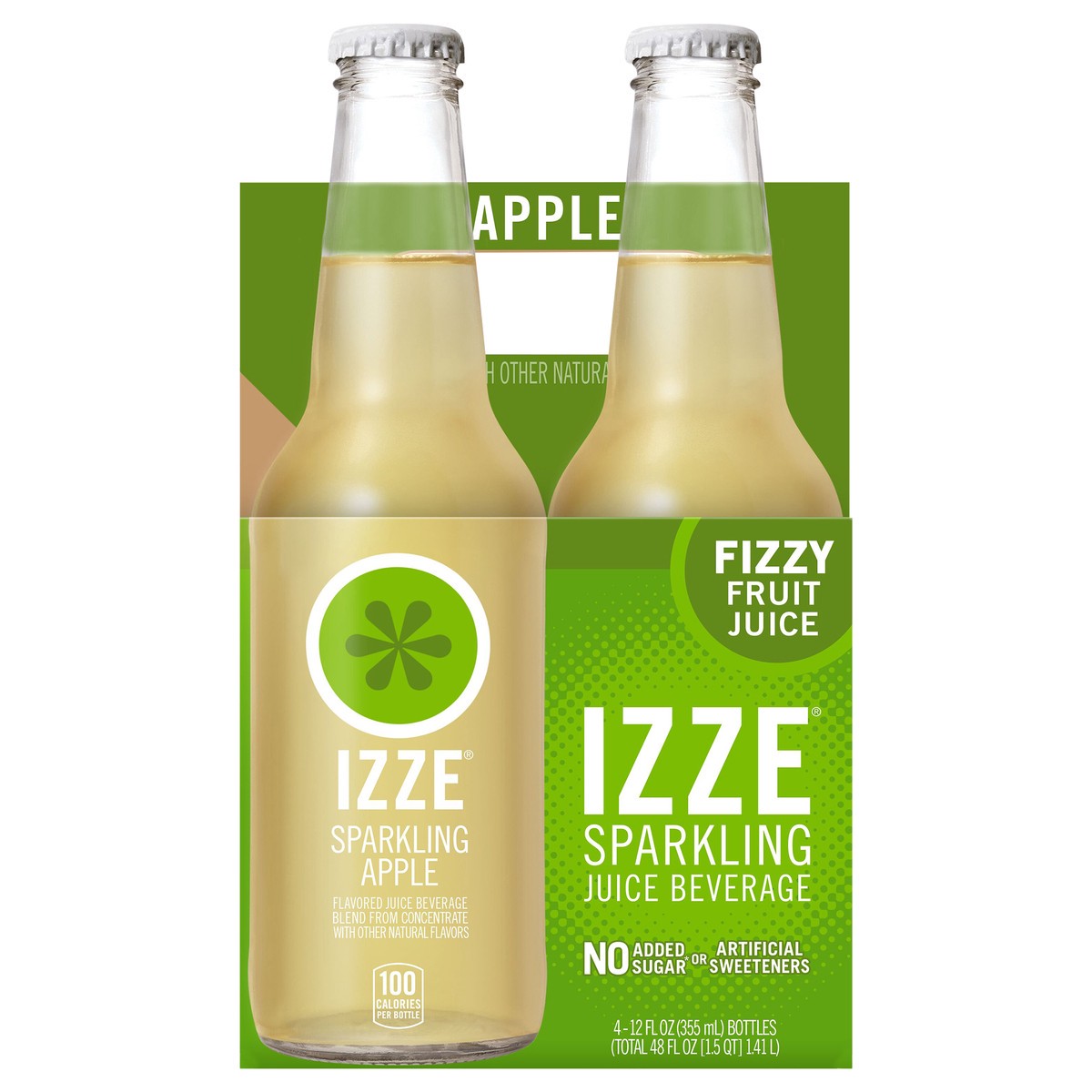 slide 1 of 9, Izze Sparkling Apple Juice Beverage - 48 fl oz, 48 fl oz