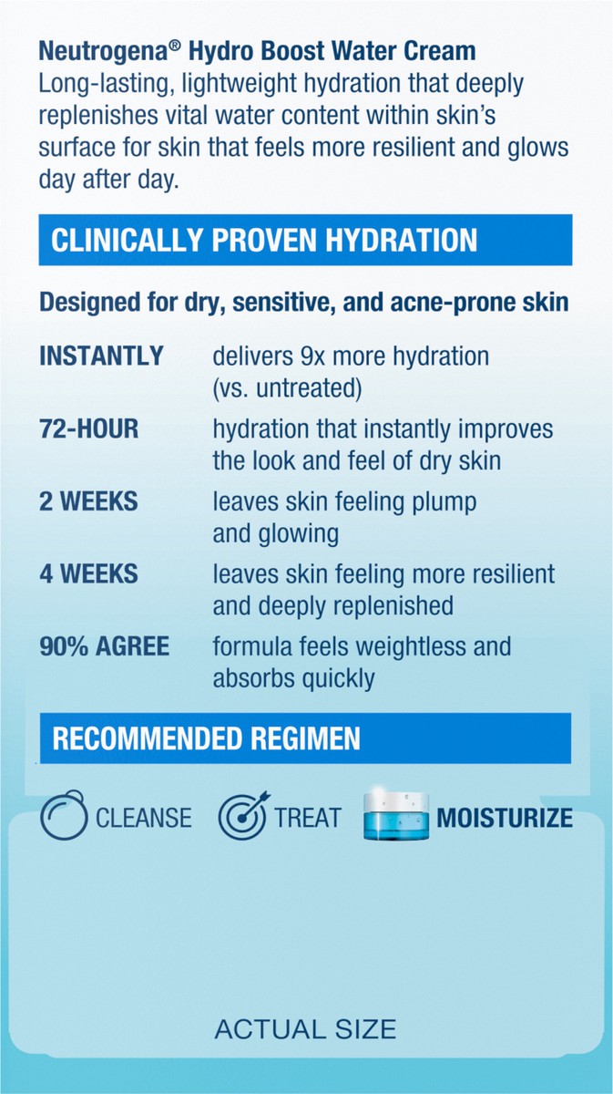 slide 5 of 12, Neutrogena Hydro Boost Water Cream, Fragrance Free, 0.5 fl oz