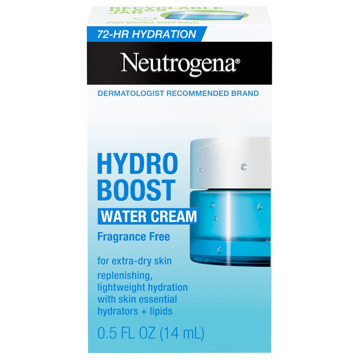 slide 11 of 12, Neutrogena Hydro Boost Water Cream, Fragrance Free, 0.5 fl oz